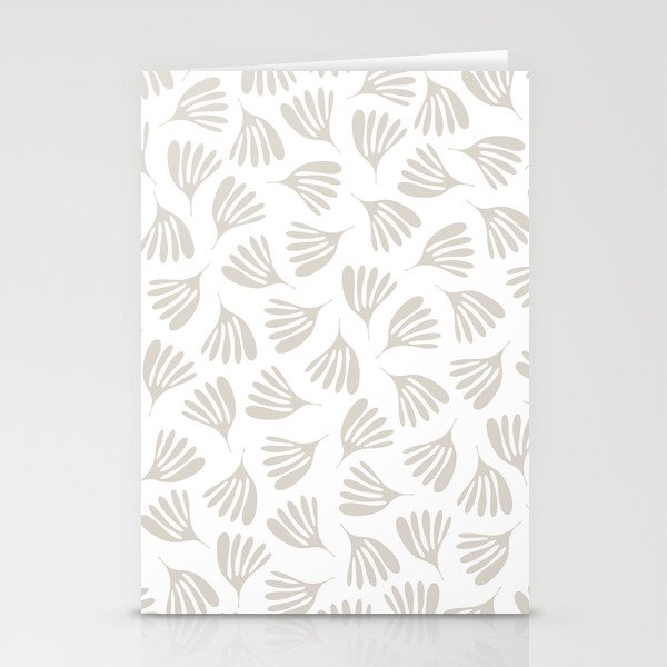 Wispy Leaves Neutral Contemporary Abstract Botanical Pattern Stationery Card Gallery Image 2