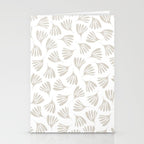 Wispy Leaves Neutral Contemporary Abstract Botanical Pattern Stationery Card Gallery Image 2