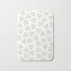 Wispy Leaves Neutral Contemporary Abstract Botanical Pattern Bath Mat Gallery Image 1