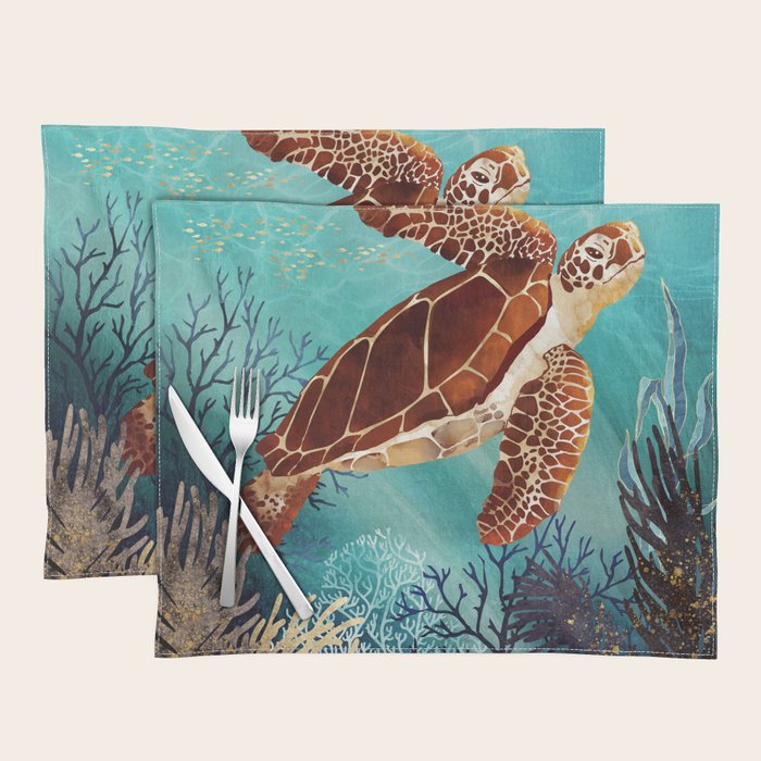 Metallic Sea Turtle Placemat Gallery Image 1