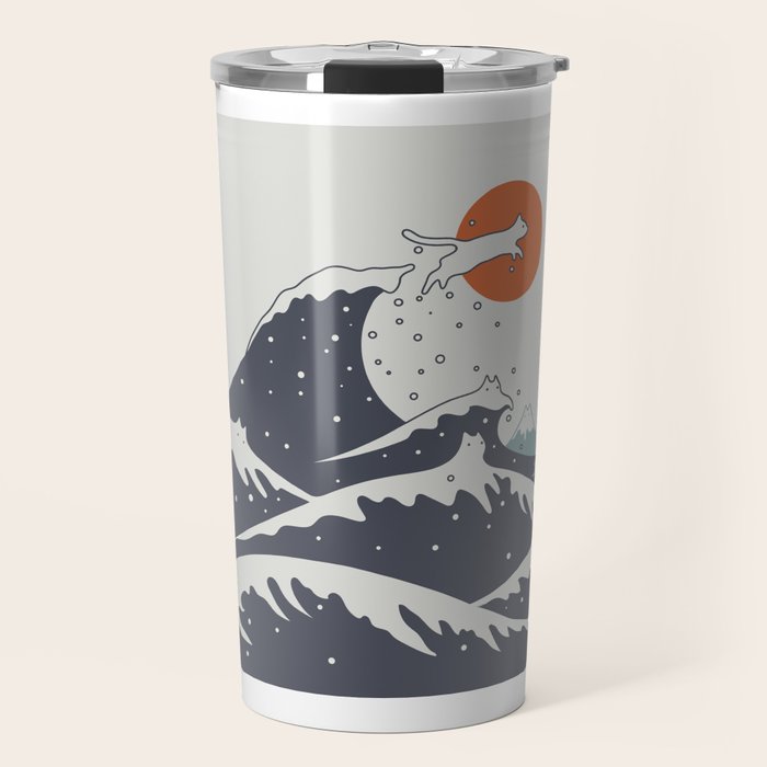 Cat Landscape 55C Travel Mug Gallery Image 1