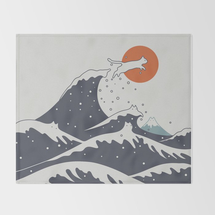 Cat Landscape 55C Throw Blanket Gallery Image 2