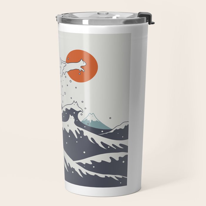 Cat Landscape 55C Travel Mug Gallery Image 2