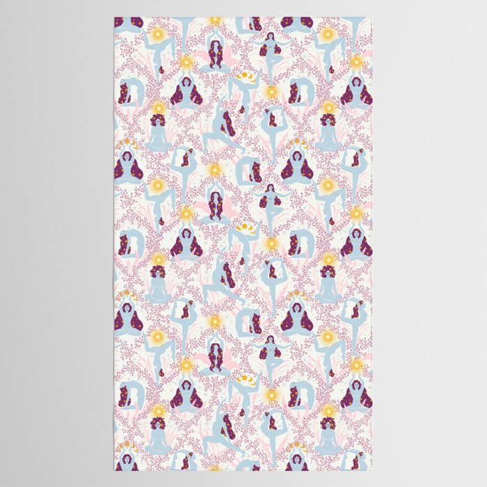 Feel the Cosmic Yoga Balance pink Tablecloth Gallery Image 2