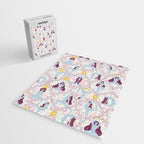 Feel the Cosmic Yoga Balance pink Jigsaw Puzzle Gallery Image 2