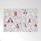 Feel the Cosmic Yoga Balance pink Welcome Mat Gallery Image 1