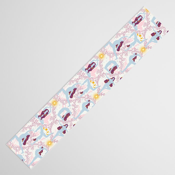 Feel the Cosmic Yoga Balance pink Table Runner Gallery Image 3