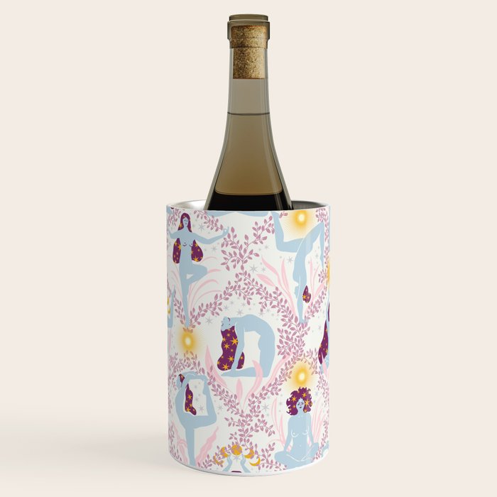 Feel the Cosmic Yoga Balance pink Wine Chiller Gallery Image 3