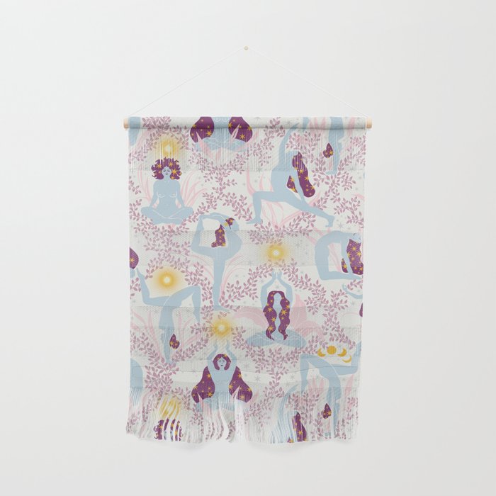 Feel the Cosmic Yoga Balance pink Wall Hanging Gallery Image 1