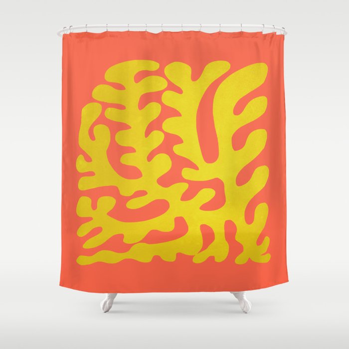 Sunflower & Tomato: Matisse Paper Cutouts 04 Shower Curtain Gallery Image 1
