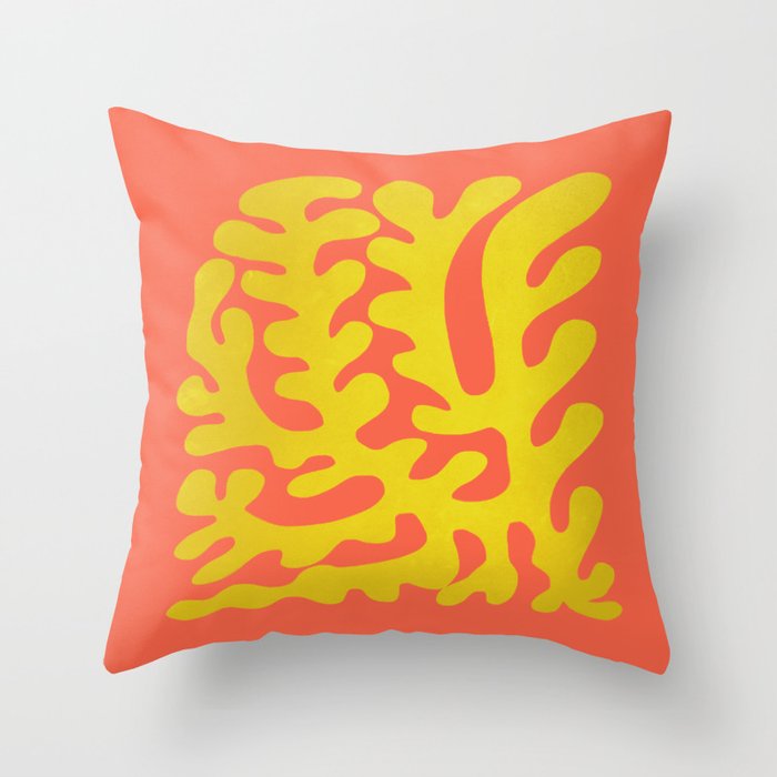 Sunflower & Tomato: Matisse Paper Cutouts 04 Throw Pillow Gallery Image 6