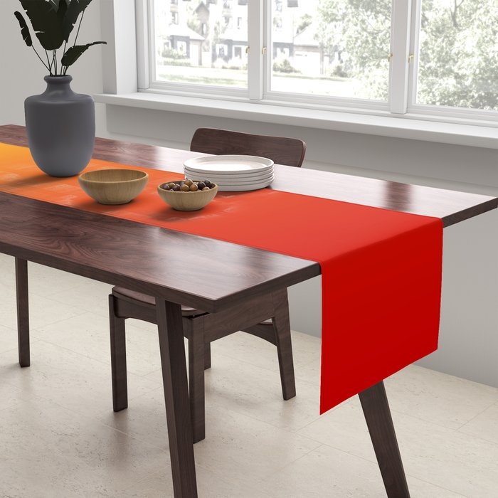 Red Orange and Gold Gradient Table Runner Gallery Image 2