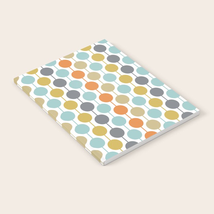 Retro Circles Mid Century Modern Background Notebook Gallery Image 1