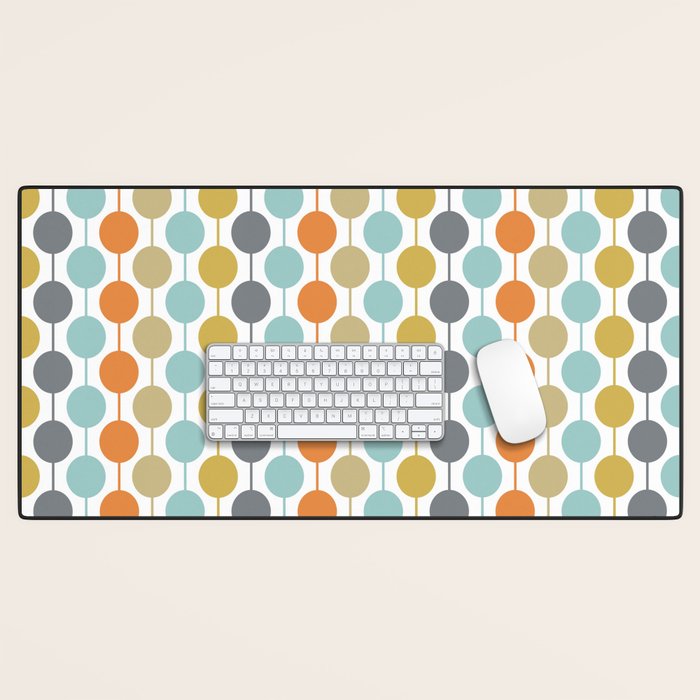 Retro Circles Mid Century Modern Background Desk Mat Gallery Image 1