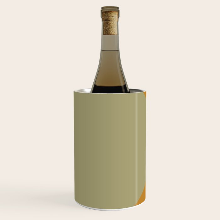 Geometric Retro Color Block Art in Earthy Tones Wine Chiller Gallery Image 2