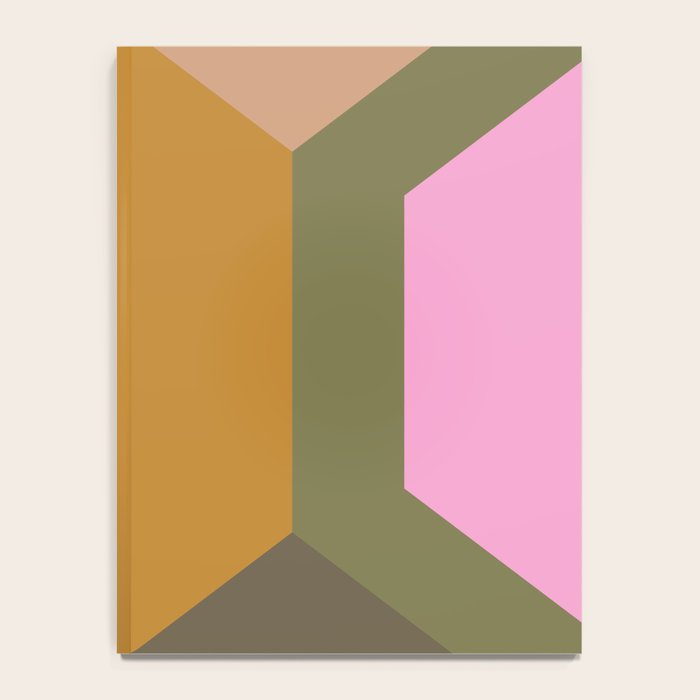 Geometric Retro Color Block Art in Earthy Tones Notebook Gallery Image 4