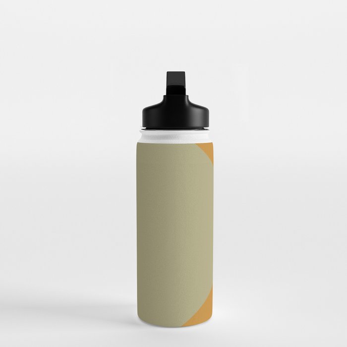 Geometric Retro Color Block Art in Earthy Tones Water Bottle Gallery Image 3