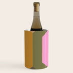 Geometric Retro Color Block Art in Earthy Tones Wine Chiller Gallery Image 3