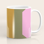 Geometric Retro Color Block Art in Earthy Tones Coffee Mug Gallery Image 1