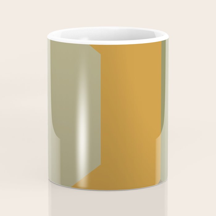 Geometric Retro Color Block Art in Earthy Tones Coffee Mug Gallery Image 4