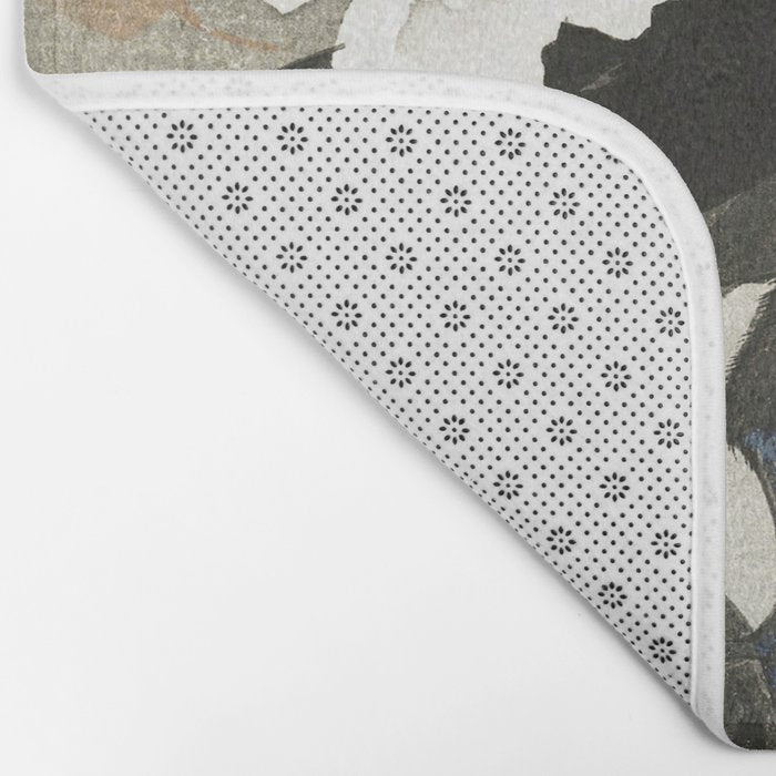 Raven on Cherry tree - Japanese vintage woodblock print Bath Mat Gallery Image 2