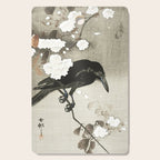 Raven on Cherry tree - Japanese vintage woodblock print Cutting Board Gallery Image 1