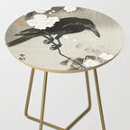 Raven on Cherry tree - Japanese vintage woodblock print Side Table Gallery Image 2