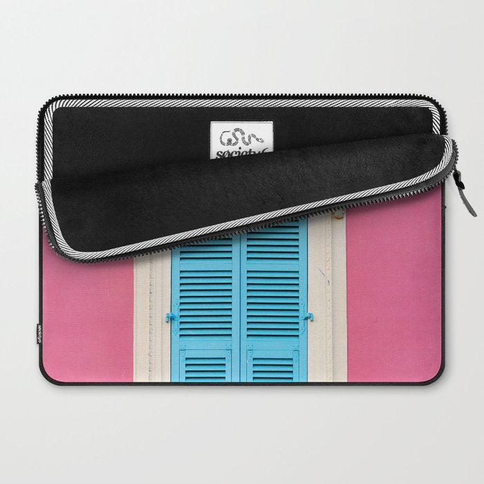 Window in Nice, France - Architecture, Travel Photography Laptop Sleeve Gallery Image 2