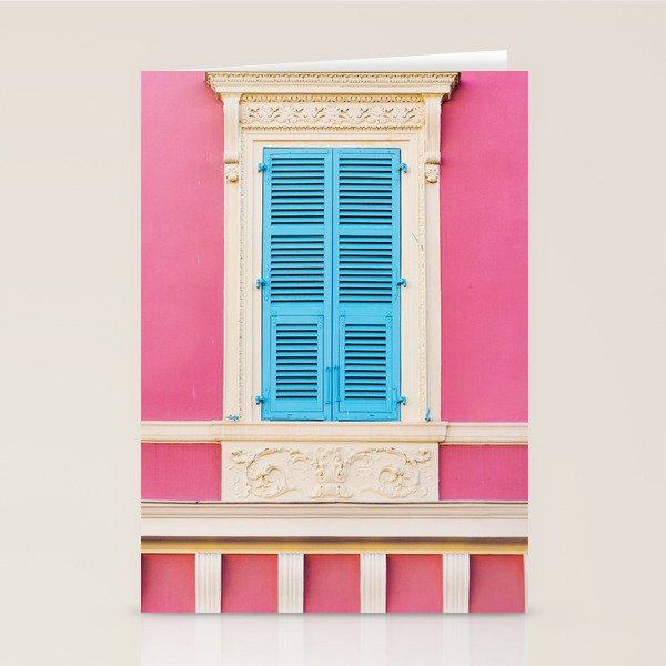 Window in Nice, France - Architecture, Travel Photography Stationery Card Gallery Image 1