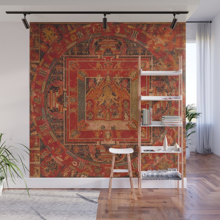 Buddhist Mandala of Vasudhara Nepal 1495 Wall Mural Gallery Image 1