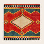 Qashqaâi Gabbeh Fars Southwest Persian Rug Print Wood Wall Art Gallery Image 1
