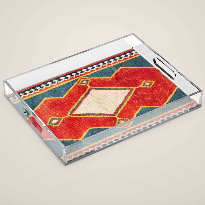 Qashqaâi Gabbeh Fars Southwest Persian Rug Print Acrylic Tray Gallery Image 1
