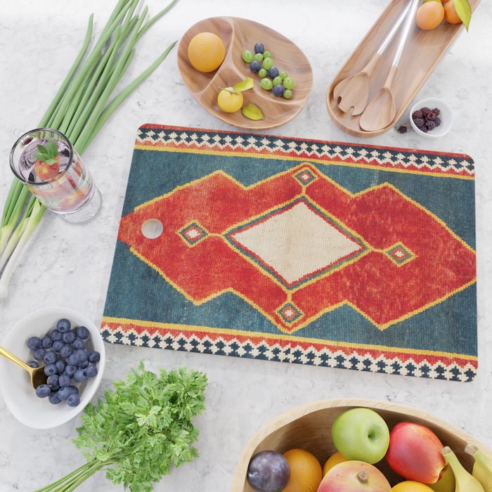 Qashqaâi Gabbeh Fars Southwest Persian Rug Print Cutting Board Gallery Image 2