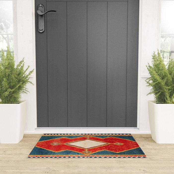 Qashqaâi Gabbeh Fars Southwest Persian Rug Print Welcome Mat Gallery Image 3