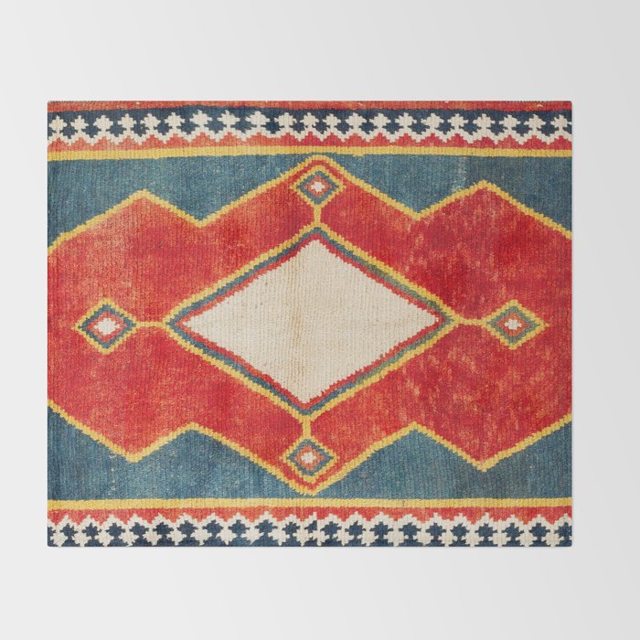Qashqaâi Gabbeh Fars Southwest Persian Rug Print Throw Blanket Gallery Image 2