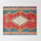 Qashqaâi Gabbeh Fars Southwest Persian Rug Print Throw Blanket Gallery Image 2