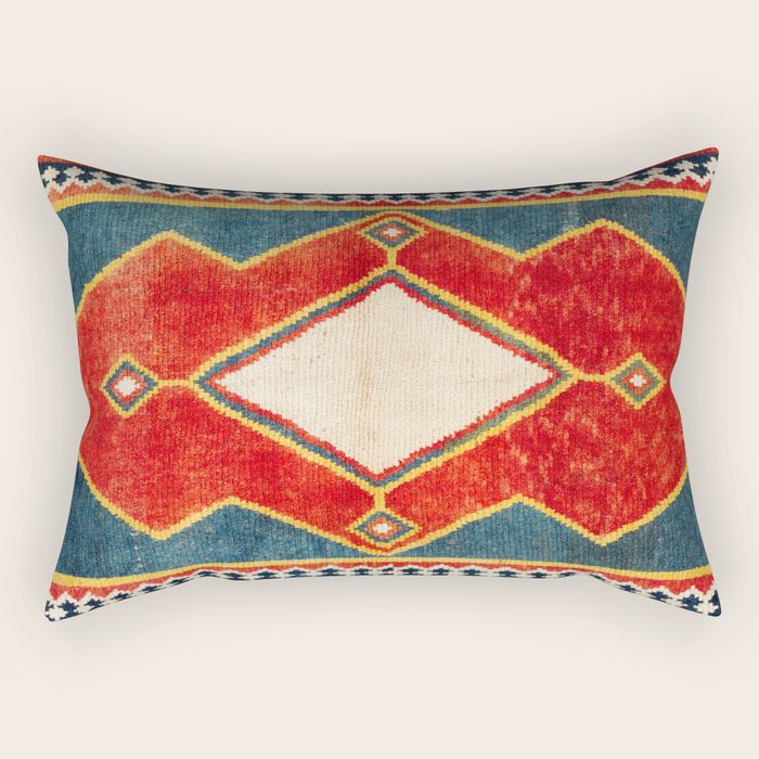 Qashqaâi Gabbeh Fars Southwest Persian Rug Print Rectangular Pillow Gallery Image 2