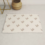 Modern Leafy Pattern - mocha and cream Rug Gallery Image 1