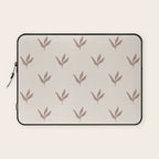 Modern Leafy Pattern - mocha and cream Laptop Sleeve Gallery Image 1