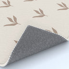 Modern Leafy Pattern - mocha and cream Rug Gallery Image 4
