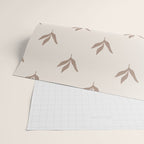 Modern Leafy Pattern - mocha and cream Wrapping Paper Gallery Image 2