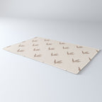 Modern Leafy Pattern - mocha and cream Rug Gallery Image 3