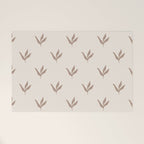 Modern Leafy Pattern - mocha and cream Welcome Mat Gallery Image 1
