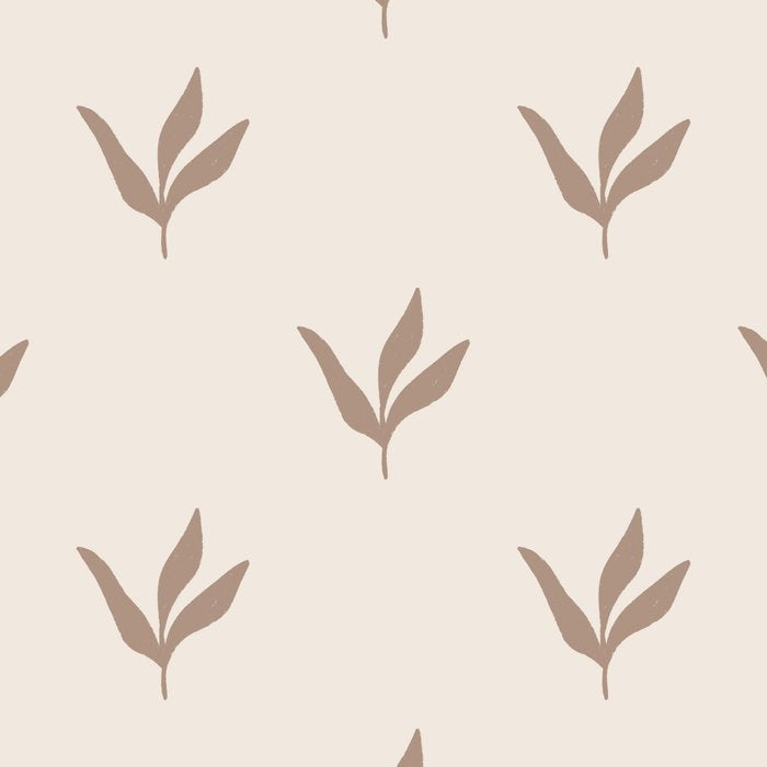 Modern Leafy Pattern - mocha and cream Coffee Mug Gallery Image 2