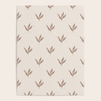 Modern Leafy Pattern - mocha and cream Poster Gallery Image 4