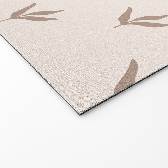Modern Leafy Pattern - mocha and cream Welcome Mat Gallery Image 2