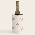 Modern Leafy Pattern - mocha and cream Wine Chiller Gallery Image 1