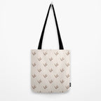 Modern Leafy Pattern - mocha and cream Tote Bag Gallery Image 2