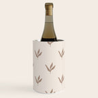Modern Leafy Pattern - mocha and cream Wine Chiller Gallery Image 3