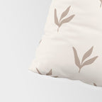 Modern Leafy Pattern - mocha and cream Pillow Sham Gallery Image 4